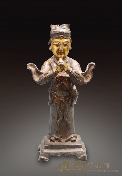 明代 武士像 高:25cm