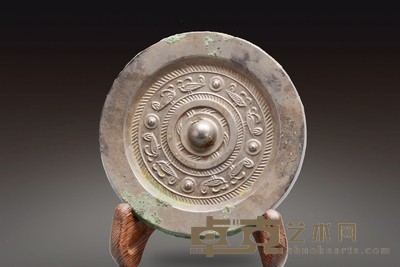 西汉 四乳八禽镜 径:9.5cm