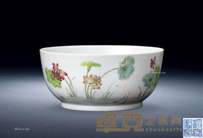 清道光 粉彩“一路连科”纹碗 高7cm；直径15cm