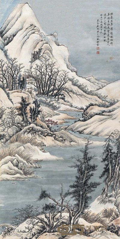 吴琴木 山水 137×69cm