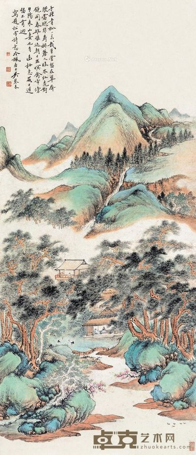 吴琴木 拟赵松雪诗意 126×54cm