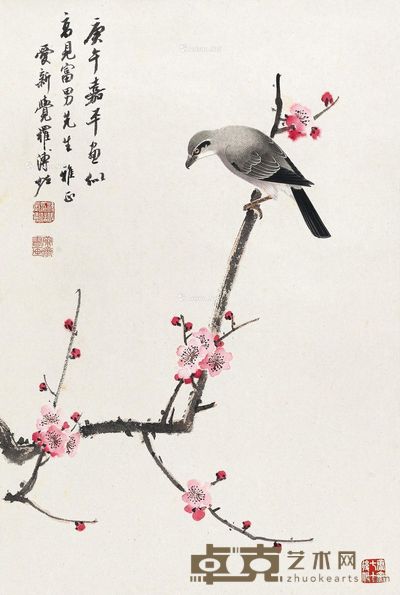 溥佐 花鸟图 65×43cm