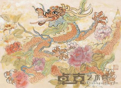 杨春华 龙腾富贵 34×46cm