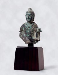 公元4/5世纪 古于阗 铸青铜佛陀半身残像