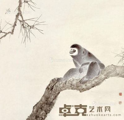 张晓彦 灵猴 67×67cm