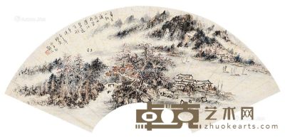 林散之 看万山红遍 20×57cm