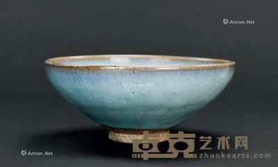 宋 元  天蓝釉紫斑钓窑碗 高8.5cm；直径19.5cm