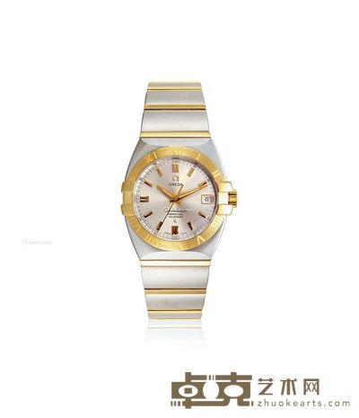 欧米茄星座系列黄金/精钢链带腕表 表径3.7cm