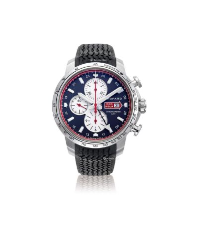 肖邦经典赛车系列精钢两地时GMT计时功能腕表