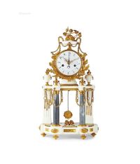 1790年 法国 路易十六式白色大理石门廊钟