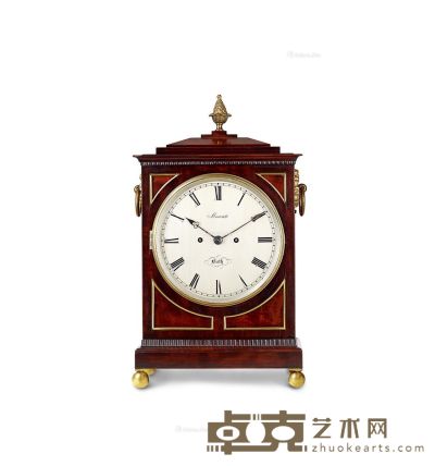 1850年 英国 摄政风格提柄台钟 49×28×16cm