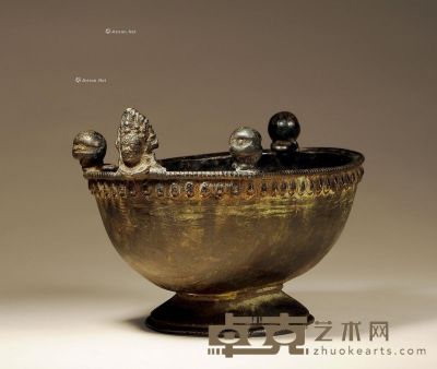15世纪 铜嘎巴拉碗 直径16cm