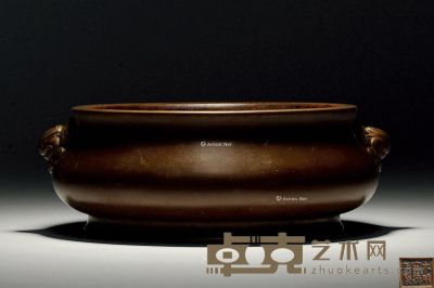 清早期 天鸡耳炉 高4.9cm；直径11.2cm