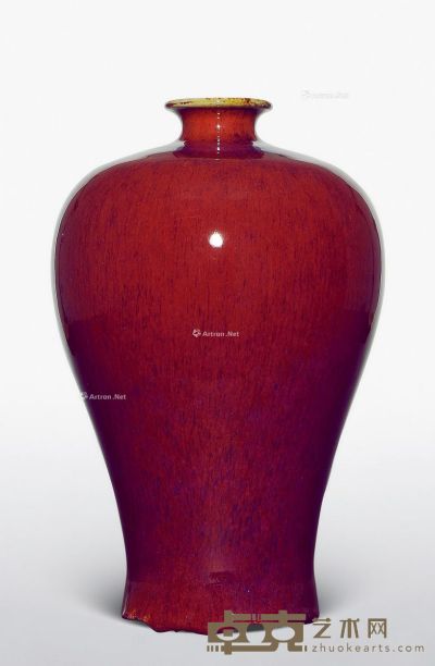 清19世纪 窑变釉梅瓶 高32cm