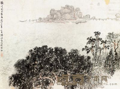 钱松嵒 海景 44×58.5cm