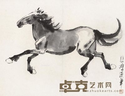 徐悲鸿 奔马 38×50cm
