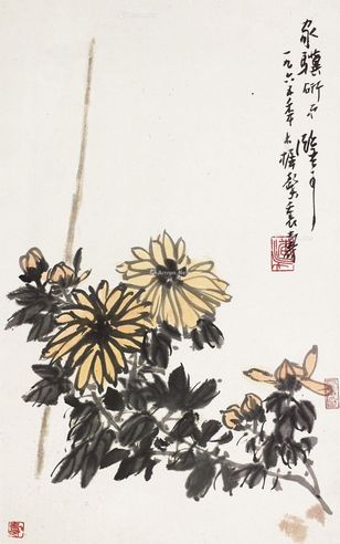 潘天寿 菊花