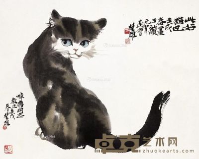 方楚雄 猫 47×58.5cm