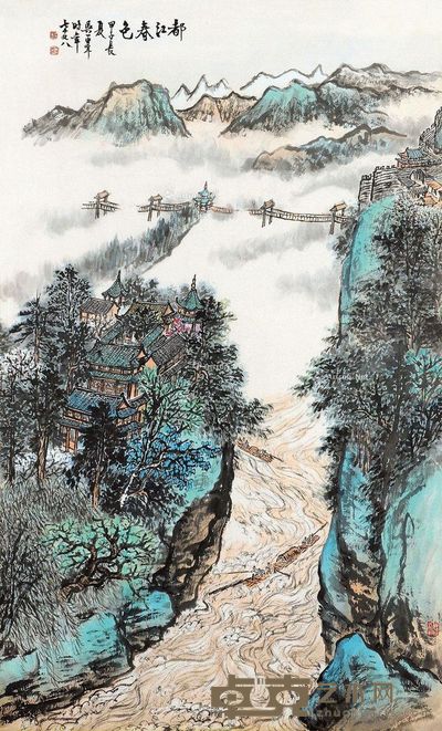 吴一峰 都江春色 96×58cm