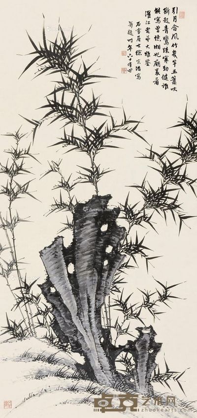 徐宗浩 岁寒高节 152×72cm