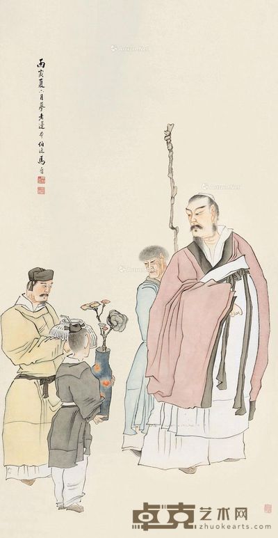 马晋 天降祥瑞 125.5×64cm