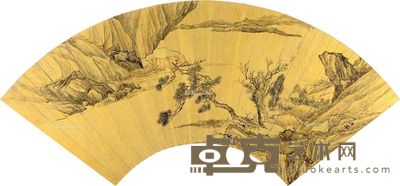 柳子谷 秋山幽居 19×53cm