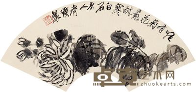 齐白石 傲霜图 26×52.5cm