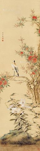 阙岚 梢头栖禽
