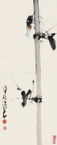 赵少昂 竹林蝉鸣