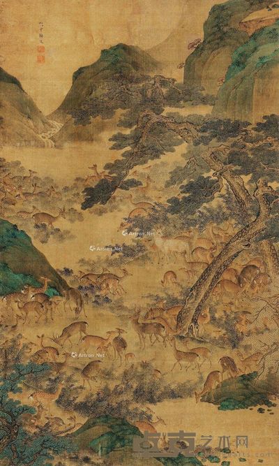 赖珽 百禄图 161.5×98cm