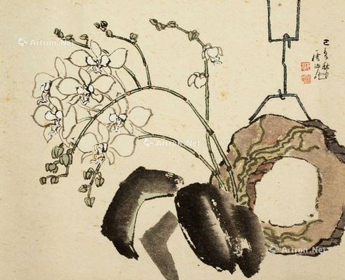 郭雪湖 兰花