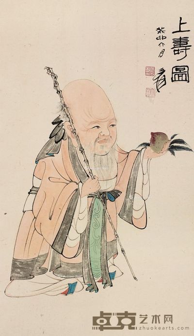 张大千 上寿图 80×46cm