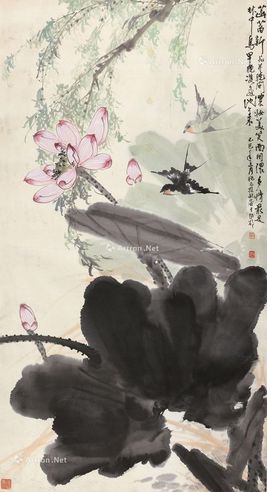 黎振欧 春燕图