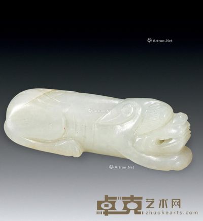 明 白玉兽 6.9×1.7×2.3cm
