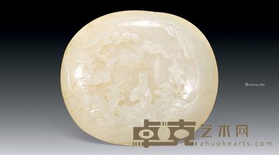 清中 白玉载来花甲 12.5×11cm