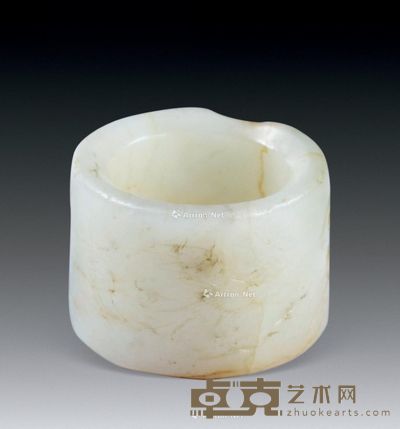 清 和田凤凰扳指 2.2×3cm
