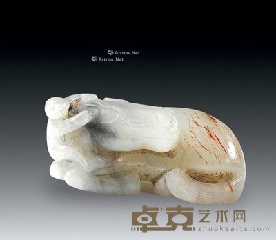 清 和田马上封侯 6.4×2.8×2.9cm
