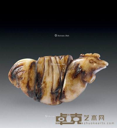 明 和田鸡型珮大吉大利 4.9×2.3×1.1cm