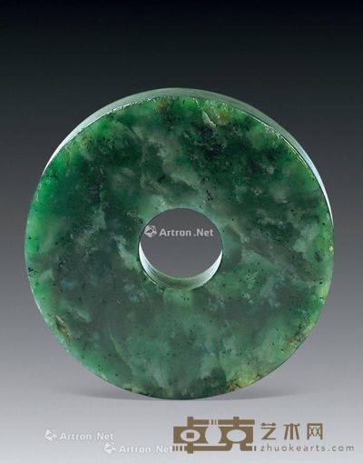 明或更早 和田碧玉壁 6.1×1.05cm