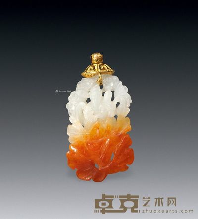 清 红翡天官赐福佩 --