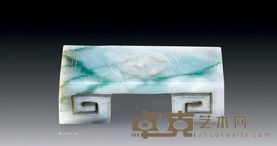 清 翡翠墨床 7.7×3.6×2.3?cm