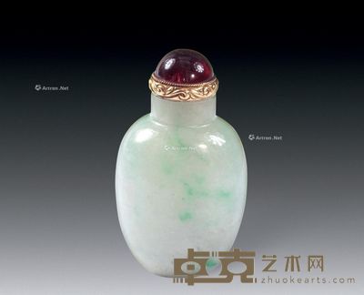 清 翡翠鼻烟壶 6.8×3.9×2.9?cm