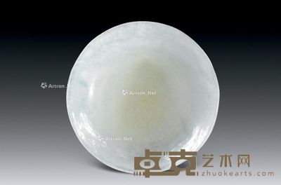 清 翡翠冰糯种烟碟 --