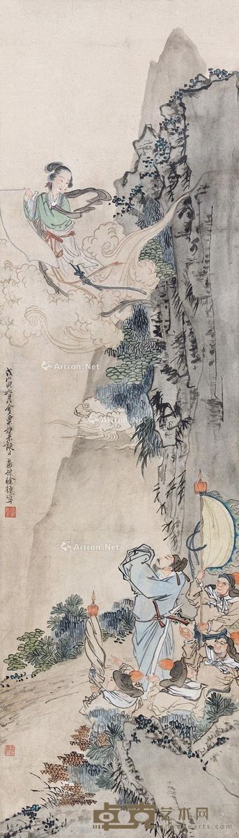 徐操 郭子仪拜仙 130×38cm