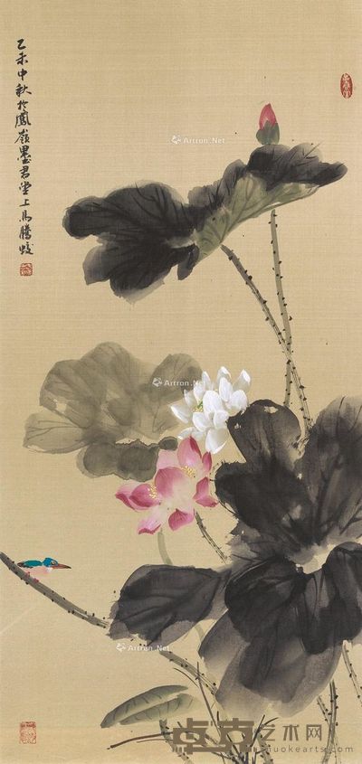 马腾蛟 荷香滴翠 82×40cm