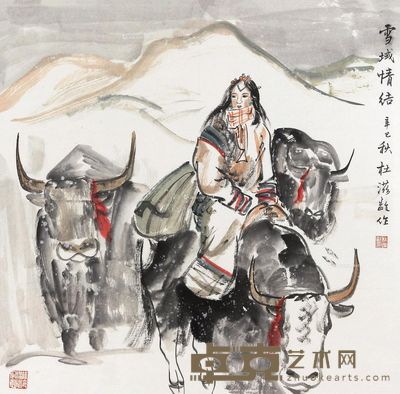 杜滋龄 雪域情结 67×68cm