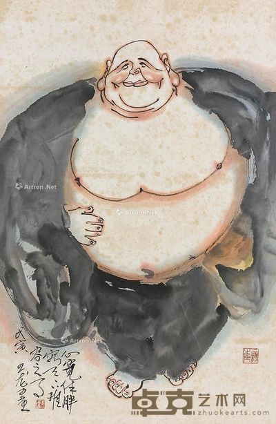 邓二龙 弥勒佛 68×45cm