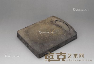 清 扇形洮河砚 18.5×14×2.5cm