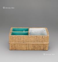 民国 紫砂竹节盒