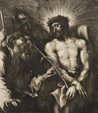 安东尼·凡·戴克 约17世纪 戴荆冠的耶稣 蚀刻铜版画